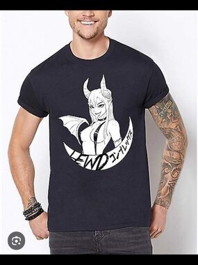 Black Demon Girl Graphic Tee - Unbranded Men's Short Sleeve